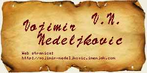 Vojimir Nedeljković vizit kartica
